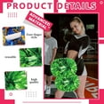 thumbnail image 3 of 12 Pack Cheerleading pom poms,Handheld Cheer pom poms, Sports Cheer Plastic Pom Poms Cheerleading for Sports Team Spirit Cheering (Black+Green), 3 of 6