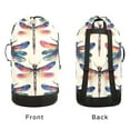 thumbnail image 4 of RMDQTR Durable Large Laundry Backpack with Drawstring Closure Ideal for Laundry Trips,Travel&Camping Multicolor Dragonfly, 4 of 7