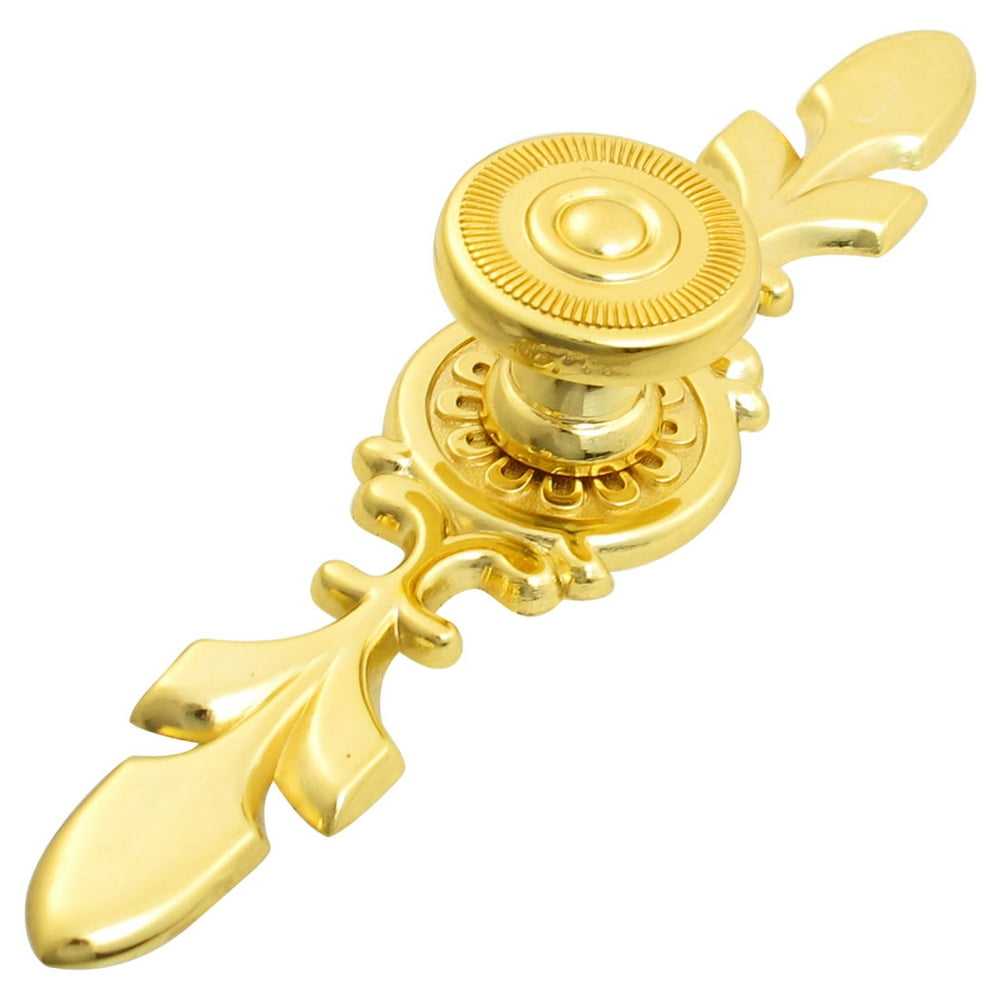 Unique Bargains Gold Tone Metal Drawer Door Pull Handle Knob
