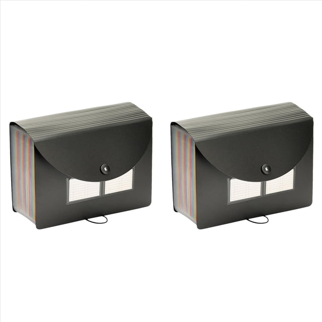 2X Carpeta de Archivos Expandible con 24 Bolsillos y Etiquetas en , Organizador de Archivos con Tapa Expandible, Organizador de Archivos Tipo Acordeón