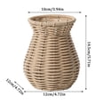 thumbnail image 2 of HIELLFQ Rattan Vase Spring Decor, 5.7" Decorative Wicker Vase for Dry Flower Office Home Decor, Handmade Basket Vase for Living Room Bedroom, 2 of 11