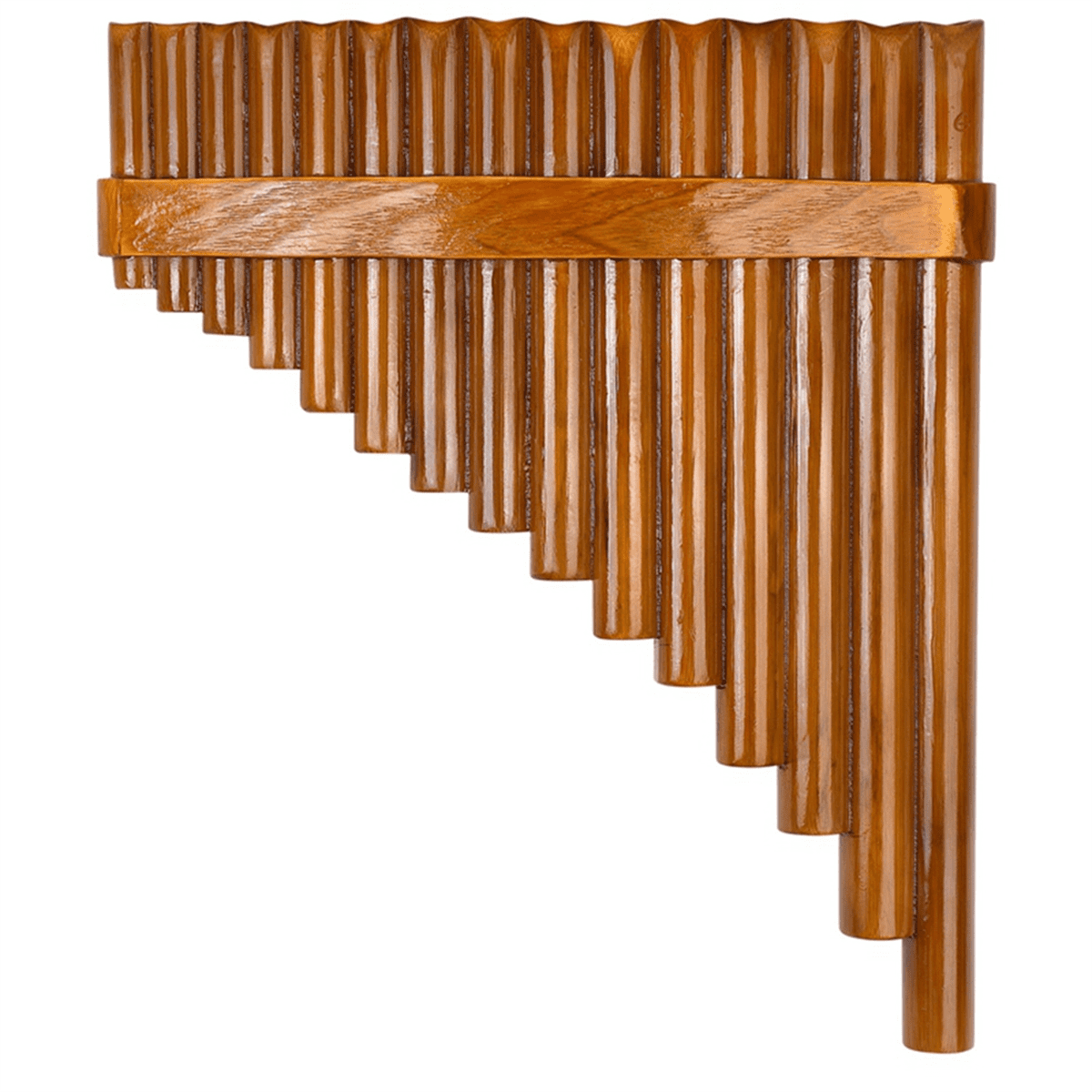 Natural Bamboo Flute,Pan Flute Wind Instrument,Handmade Pan Flute,15 Tones in G Major, Model
