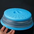 thumbnail image 2 of Kearding Colador, cubierta multiusos para microondas, filtro de colador conveniente, cesta de plegable antisalpicaduras, herramienta de cocina Organizadores de utensilios de cocina Azul, 2 of 6