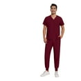 thumbnail image 4 of Garbnen Medical Scrubs Set for Men Stretch V-Neck Scrub Shirts for Men & Cargo Pants Nurse Uniforms with Pockets, 4 of 4