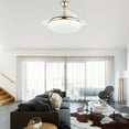 thumbnail image 5 of 36W Indoor Gold Led Retractable Modern Ceiling Fan with Remote Control, 5 of 8