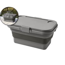 WNFJR Collapsible Picnic Basket, Collapsible Picnic Basket with Handles (with Table Lid), Collapsible Garden Basket, Collapsible Harvest Basket for Camping, Beach, Hiking, and Outdoor Dining