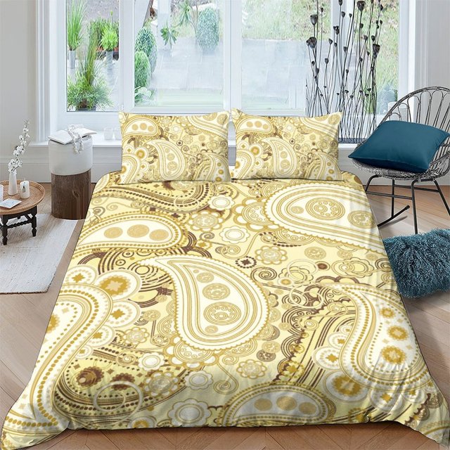 2/3pcs Home Bedclothes 3D Luxury Pattern Printed Comforter Cover Set Bedspreads for Adult,Full (80"x90")