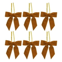 Christmas Tree Decorations 6pcs Burgundy Small Velvet Christmas Bows For Christmas Tree Wreath Gift Wrap Crafts Wedding Party Bows For Snack Bags Baking Candy Bags Home Decoration