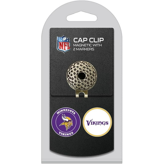TG NFL Minnesota Vikings Golf Cap Clip 2 Magnetic Ball Markers