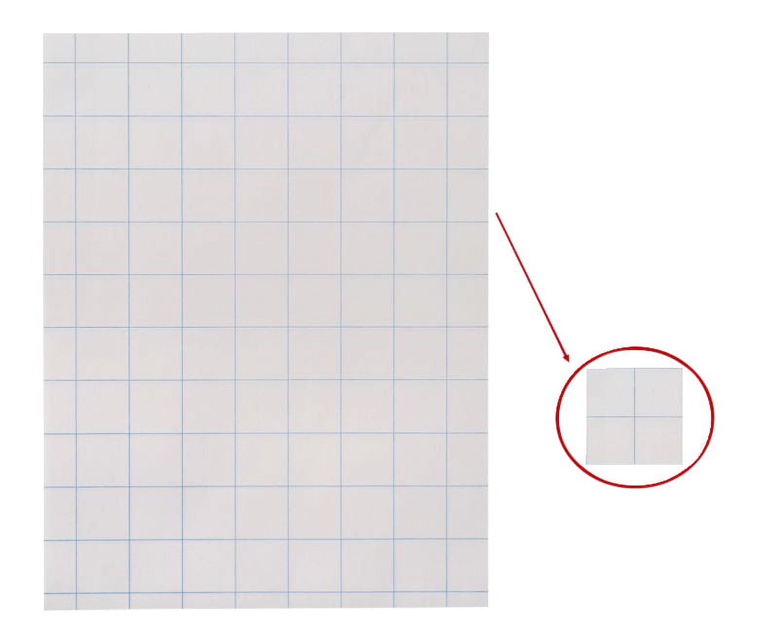 School Smart Graph Paper, 1 Inch Rule, 9 x 12 Inches, White, Pack of 500 