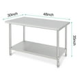 thumbnail image 4 of Table de Travail en Acier Inoxydable - Établi de Préparation de Cuisine Robuste, Table de Travail Commerciale Certifiée NSF avec Tablette Inférieure Réglable, Table de Préparation des Aliments pour Hôtel, Garage, Restaurant, Maison - 48 x 30 Pouces, 4 of 8