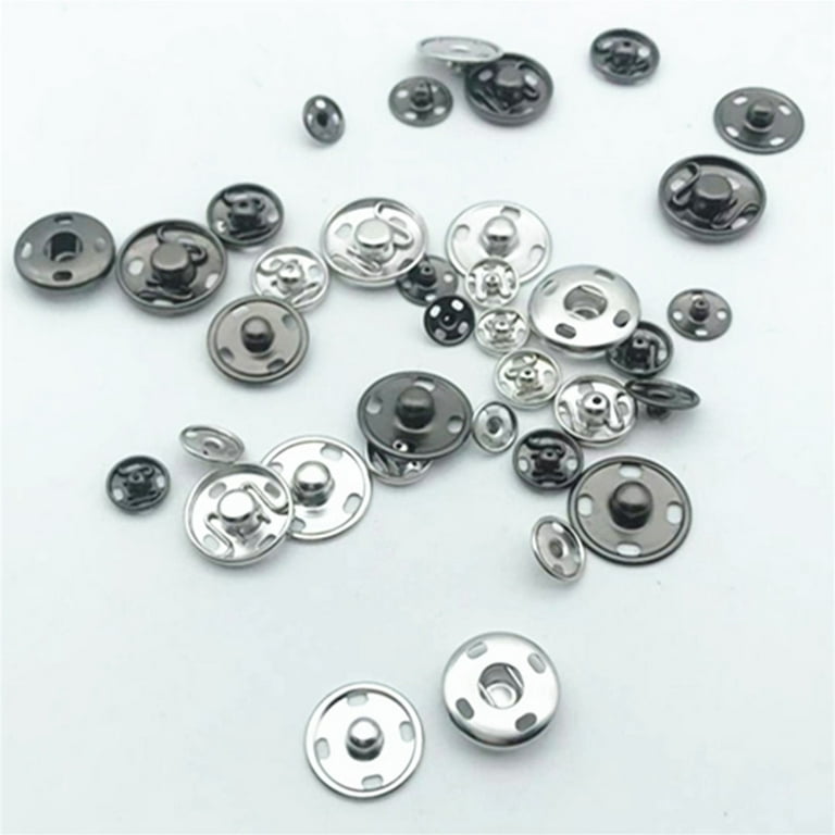Metal Snap Buttons,Fasteners, Snap Fasteners,Snap Button,Hidden Sew  Snap,Press Studs,10 Sets 10/12/15/17/20mm Metal Sewing Button Snap Button
