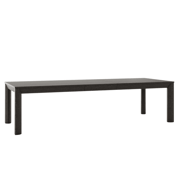 Furniture of America Direx 118" Solid Wood Rectangle Indoor Dining Table, Weathered Black