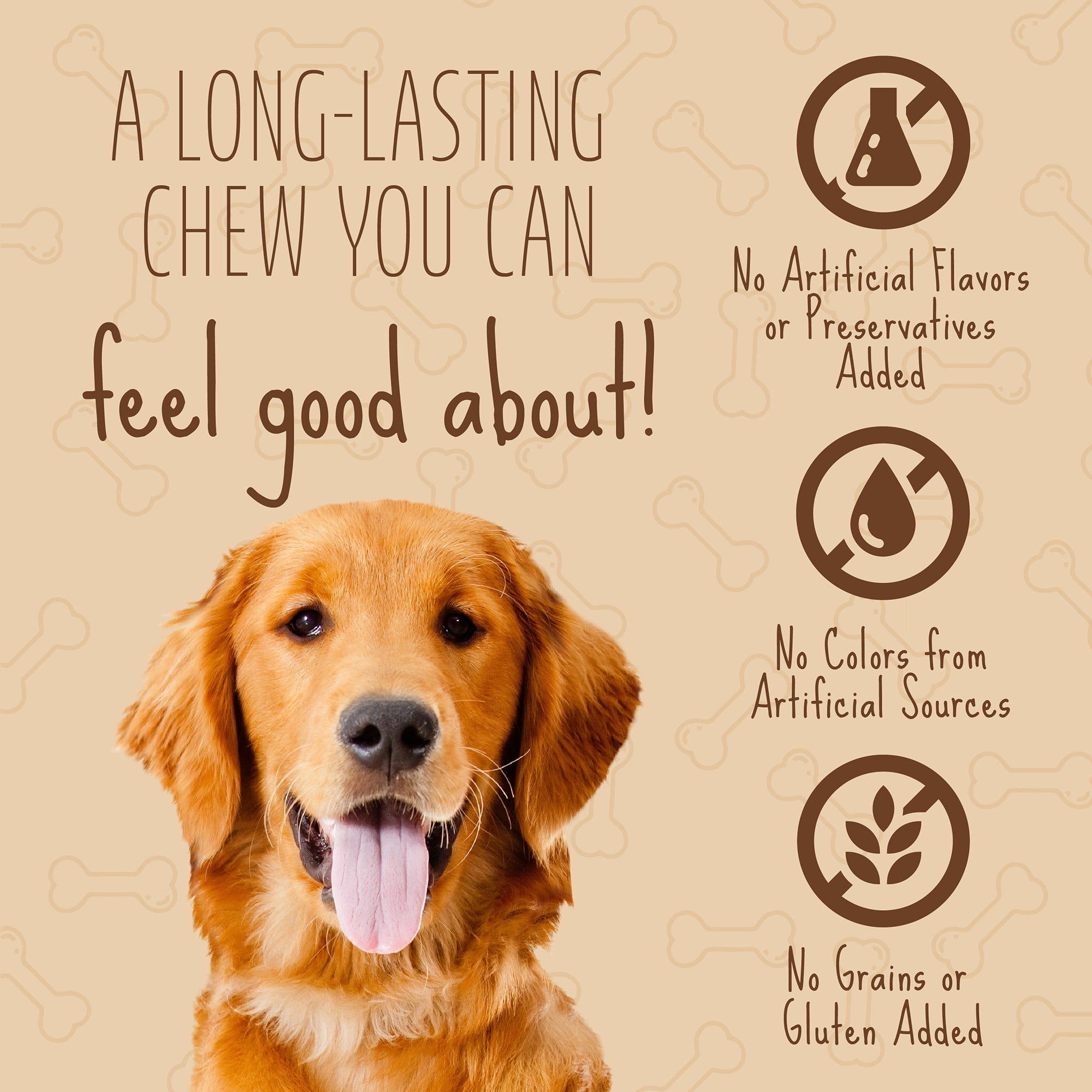 Better Belly Double Pops with Real Chicken and Peanut Butter, Highly Digestible Rawhide, 10 Count