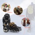 thumbnail image 3 of 1 par de tacos de hielo ligeros de 24 dientes con bolsa de transporte y pinza para nieve, 3 of 9