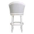 thumbnail image 4 of Emily 31" Wood Barrel-Back Bar Stool with Swivel and Upholstered Seat and Back, Farmhouse White with Light Gray Seat and Back, 4 of 8