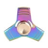 Rainbow Alloy EDC Hand Spinner Tri Fidget Desk Games High Speed Focus Toy