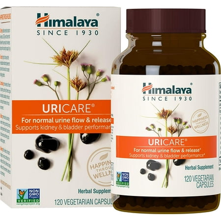 Himalaya UriCare/Cystone, Caffeine-Free, Kidney and Urinary Tract Support 840 mg, 120 Capsules, 1 Month