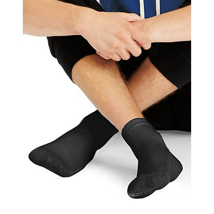 Men's Big and Tall ComfortBlend� Ankle Socks 6-Pack - Black - 43083 -  Walmart.com