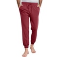 thumbnail image 3 of BXINGOHAI Sweatpants for Men Tapered Mens Joggers Pants with Pockets Slim Fit Workout Running Gym Sweat Pants Wine XL, 3 of 8