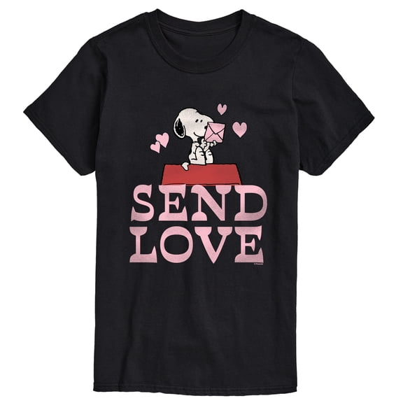 Peanuts - Snoopy Send Love Short Sleeve Graphic T-Shirt