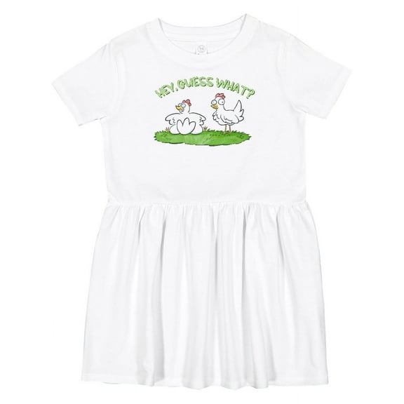 Inktastic Hey, Guess What? Chicken Butt Girls Toddler Dress