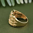 thumbnail image 5 of Diastar Jewels Men's Round Cut CZ 14K Yellow Gold Finish Silver Nugget Ring For Gift, 5 of 5