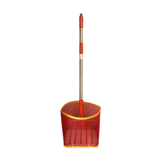 Recogedor de pelotas de tenis de mesa retráctil de acero inoxidable con mango telescópico para ping pong Rojo