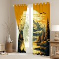 thumbnail image 3 of Homewish Natural Landscape Blackout Curtains Set of 2 (52x84 Each),Mountain Pine Scenery Window Curtains,Beige Brown Curtains and Drapes For Girls Boys,Breathable Home Decor, 3 of 6
