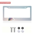thumbnail image 2 of 1Pack License Plate Frames with Elegant Light Rose Gradient Pattern Design Includes Screws & Caps Full Accessories Included Size 6. 3x12. 2inch(16x31cm), 2 of 8