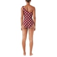 thumbnail image 2 of Kate Spade New York Apple Toss Bunny Tie One Shoulder One-Piece Large Deep Plum, 2 of 4