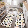 thumbnail image 2 of Yellow Ethnic Geometric Pattern Kitchen Rugs Sets Of 3,Kitchen Runner Rugs Non Skid Washable,Decorative Kitchen Floor Mats for Kitchen,Sink,Laundry,17"x30"+ 17"x47" + 17"x59", 2 of 6
