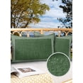 thumbnail image 3 of Outdoor Waterproof Throw Pillow Covers Set of 2 Dark Green Linen Key Design Pillowcases Lumbar Outdoor Pillows Cushion Case 20x12 Inch Geometric Back Print Patio Pillows for Couch Sofa Bed, 3 of 9