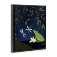 thumbnail image 3 of Stupell Industries Eclectic Frog in Night Forest Black Floating Frame Canvas Art, 17 x 21, by Michelle Ingari Designs, 3 of 8