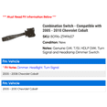 thumbnail image 2 of Combination Switch - Compatible with 2005 - 2010 Chevy Cobalt 2006 2007 2008 2009, 2 of 2