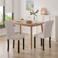 thumbnail image 5 of VECELO Dining Chairs Set of 2, Upholstered Chairs with Solid Back, Modern Parsons Side Chair for Kitchen Restaurant and Living Room, Beige, 5 of 9