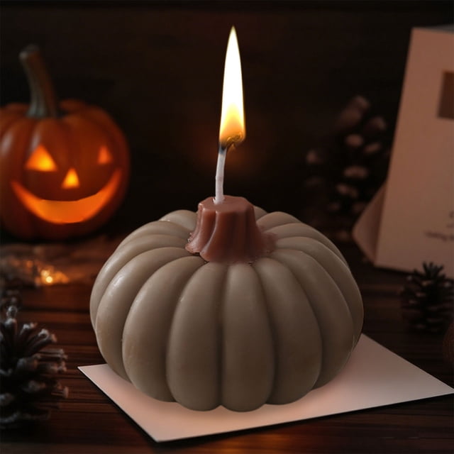 Halloween Pumpkin Scented Candle | Handmade Realistic Wax Pumpkin | Natural Soy Wax Aromatherapy Candle | Soothing Fragrance for Home Decor | Fall Halloween Party Ambiance