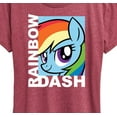 thumbnail image 3 of My Little Pony - Character Block Rainbow Dash - Women's Short Sleeve Graphic T-Shirt, 3 of 5