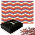 thumbnail image 2 of Ambesonne Orange Boho Jigsaw Puzzle Durable Cardboard, Sharp-Looking Lines Art, 1000 pcs, Dark Coral Blue Grey, 2 of 5