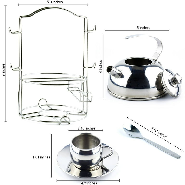 Melissa & Doug - Stainless Steel Tea Set