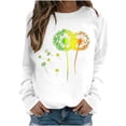 thumbnail image 2 of CLOISE Crewneck Sweatshirt Graphic for Women Long Raglan Sleeve Pullover Tops Shirts Loose Trendy Fall Clothes Outdoor White S, 2 of 3