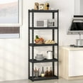 thumbnail image 2 of Gymax 5-Tier Metal Shelving Unit Heavy Duty Wire Storage Rack with Anti-slip Foot Pads Black, 2 of 10