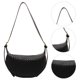 thumbnail image 3 of Bolso Bandolera para Mujer Bolso Media Tejido Color Sólido Bolso (negro), 3 of 9