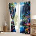thumbnail image 3 of Manfei Rainbow Rustic Flowers Black Out Curtains,Waterfall Landscape Curtains Pack of 2 (42x63 Each),Beauty Natural Scenery Bedroom Curtains For Teens,Ultra Soft Home Decor, 3 of 6