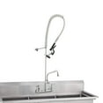 thumbnail image 2 of Aquaterior 44" Pull Down Commercial Kitchen Faucet Pre-Rinse Chromed w/ 12" Add-On Faucet Kit Fit for 2/3 Compartment Sink CUPC NSF CEC, 2 of 11