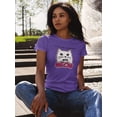 thumbnail image 2 of Cat Love Is Everlasting Meow Shaped T-Shirt Women -Image by Shutterstock, Female Small, 2 of 4