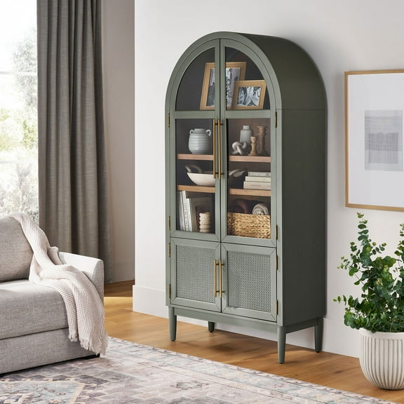 Member's Mark Enzo Storage Cabinet With Rattan Cabinet Doors