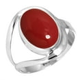 thumbnail image 1 of 925 Sterling Silver Ring For Women - Girls Red Stone Gemstone Silver Ring Size 13 October Birthstone Hand Made Silver Ring Size 13 Christmas - Gift For Women 925 Silver Gemstone Jewelry, 1 of 1
