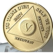 5 Year AA Medallion Bronze Sobriety Chip