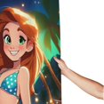 thumbnail image 3 of Cortina de ducha de Kim Possible con diseño de dibujos animados, con 12 ganchos, impermeable, lavable, de poliéster, para decoración del baño, 60 x 72 pulgadas, de plástico, 3 of 8